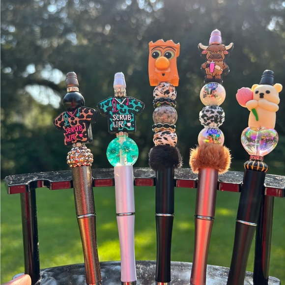 Colorful Animal-Themed Beaded Pens prices vary click on listing - Picture 2 of 2
